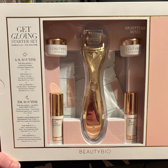 Beauty Bio Other - BeautyBio Get Glowing Starter Set - Rose Gold Micro-Needling Kit (Pink)